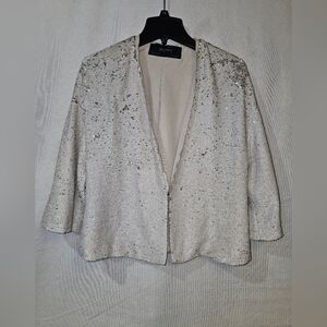 Zara Silver Women's Sequin Blazer